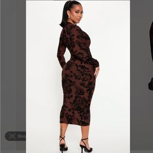 Brown Midi Dress | Fall Dress